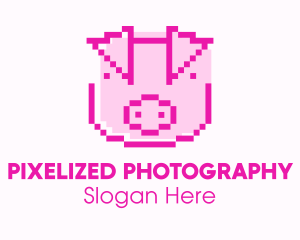 Pixel Pig Game logo design