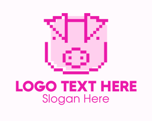 Tempo - Pixel Pig Game logo design
