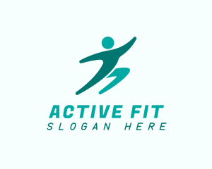 Fitness Running Man logo design