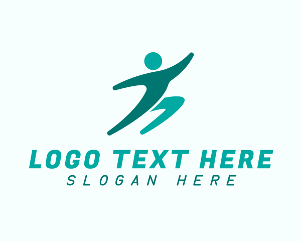 Running logo example 2