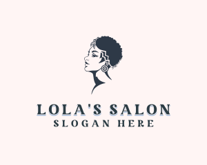 Woman Hairdresser Salon logo design