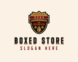 Boxing Speedball Shield logo design