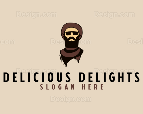 Hipster Man Beard Logo