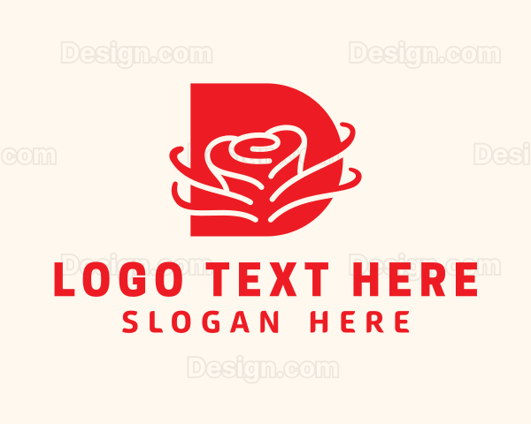 Floral Letter D Logo