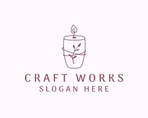 Leaf Scented Candle logo design