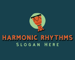 Djembe Musical Instrument logo design