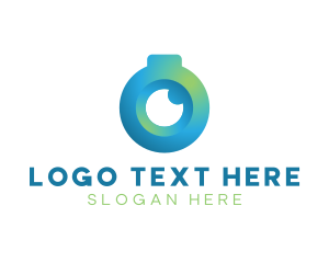 Photograph - Neon Lens Letter O logo design