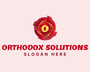 Watercolor Rose Floral logo design