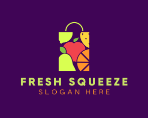 Fruit Shopping Bag logo design