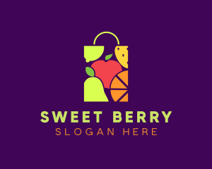 Fruit Shopping Bag logo design