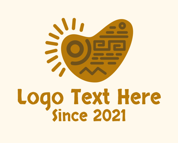 Aztec-pattern logo example 2