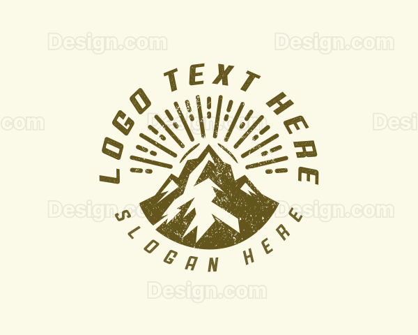 Mountain Peak Hiking Logo