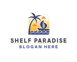 Tropical Sea Boat logo design