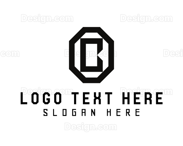 Geometric Octagon Letter C Logo