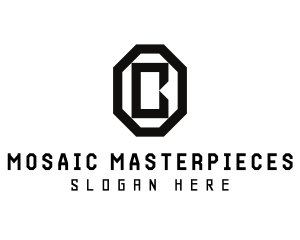 Geometric Octagon Letter C logo design