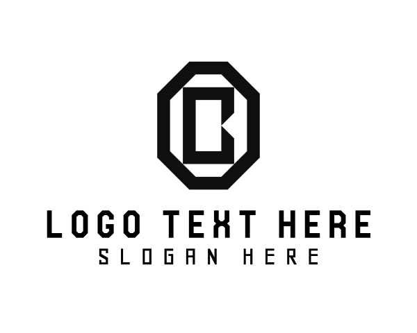 Geometric Octagon Letter C logo