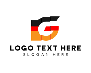 German Flag Letter G  logo