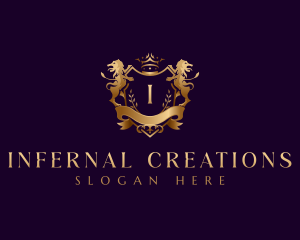 Lion Royalty Decorative logo design