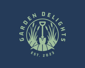 Lawn Shovel Gardening logo design