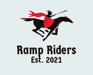 Running Horse Knight logo design