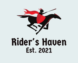 Running Horse Knight logo design