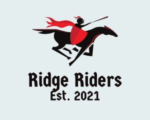 Running Horse Knight logo design