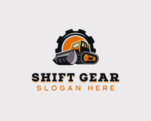 Excavator Gear Machine logo design