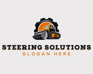 Excavator Gear Machine logo design