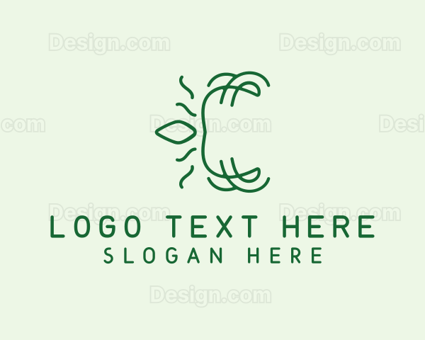 Sustainable Leaf Letter Logo
