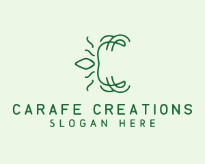 Sustainable Leaf Letter logo design