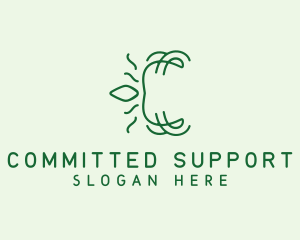 Sustainable Leaf Letter logo design