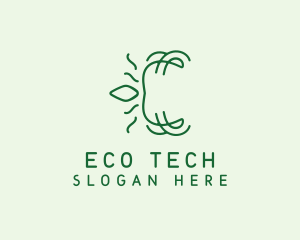 Sustainable Leaf Letter logo