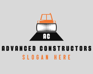 Construction Road Roller logo design