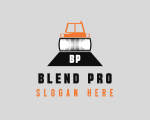 Construction Road Roller logo design