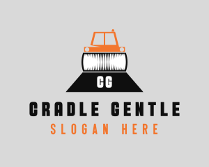 Construction Road Roller logo design