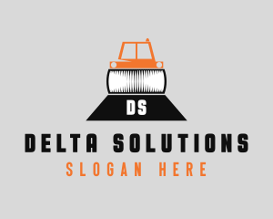 Construction Road Roller logo design