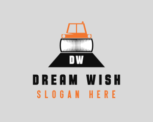 Construction Road Roller logo design