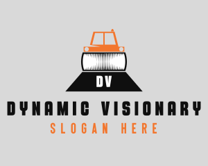 Construction Road Roller logo design