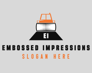 Construction Road Roller logo design