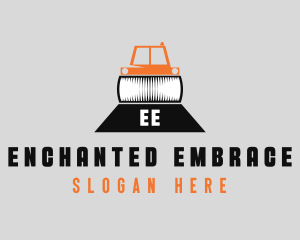 Construction Road Roller logo design