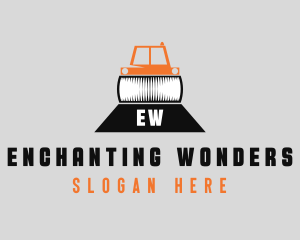 Construction Road Roller logo design