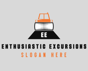 Construction Road Roller logo design