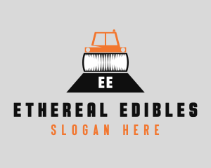 Construction Road Roller logo design