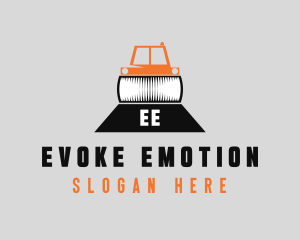 Construction Road Roller logo design