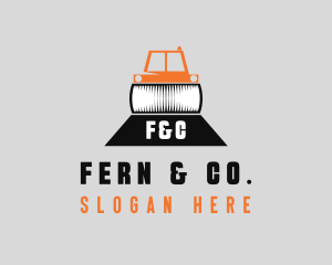 Construction Road Roller logo design