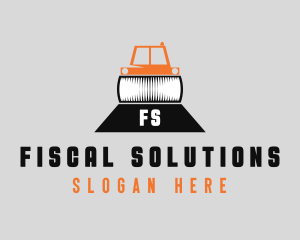 Construction Road Roller logo design