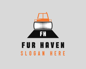 Construction Road Roller logo design