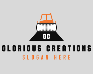 Construction Road Roller logo design