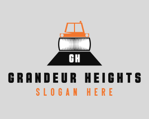 Construction Road Roller logo design