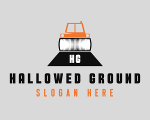 Construction Road Roller logo design